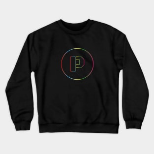 letter P colorful design Crewneck Sweatshirt